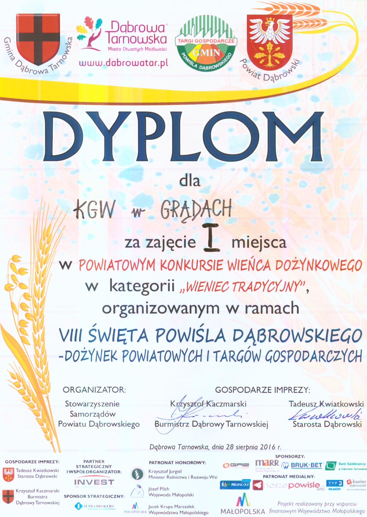 Dyplom wieniec tradycyjny