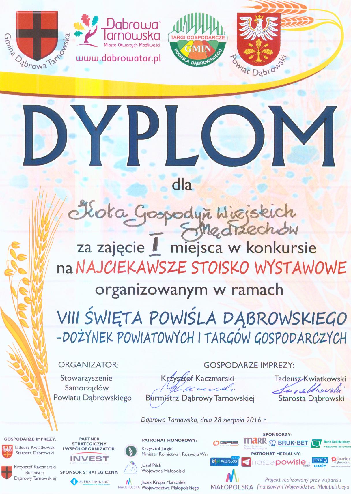 dyplom KGW