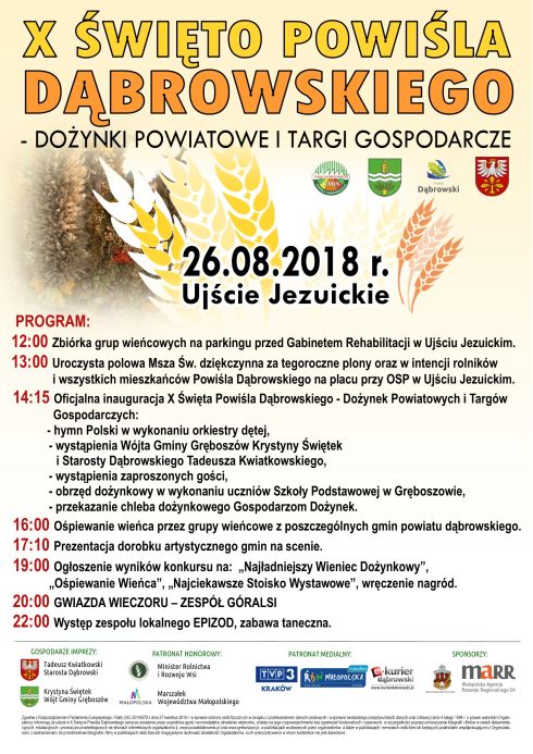 plakat dożynki 2018